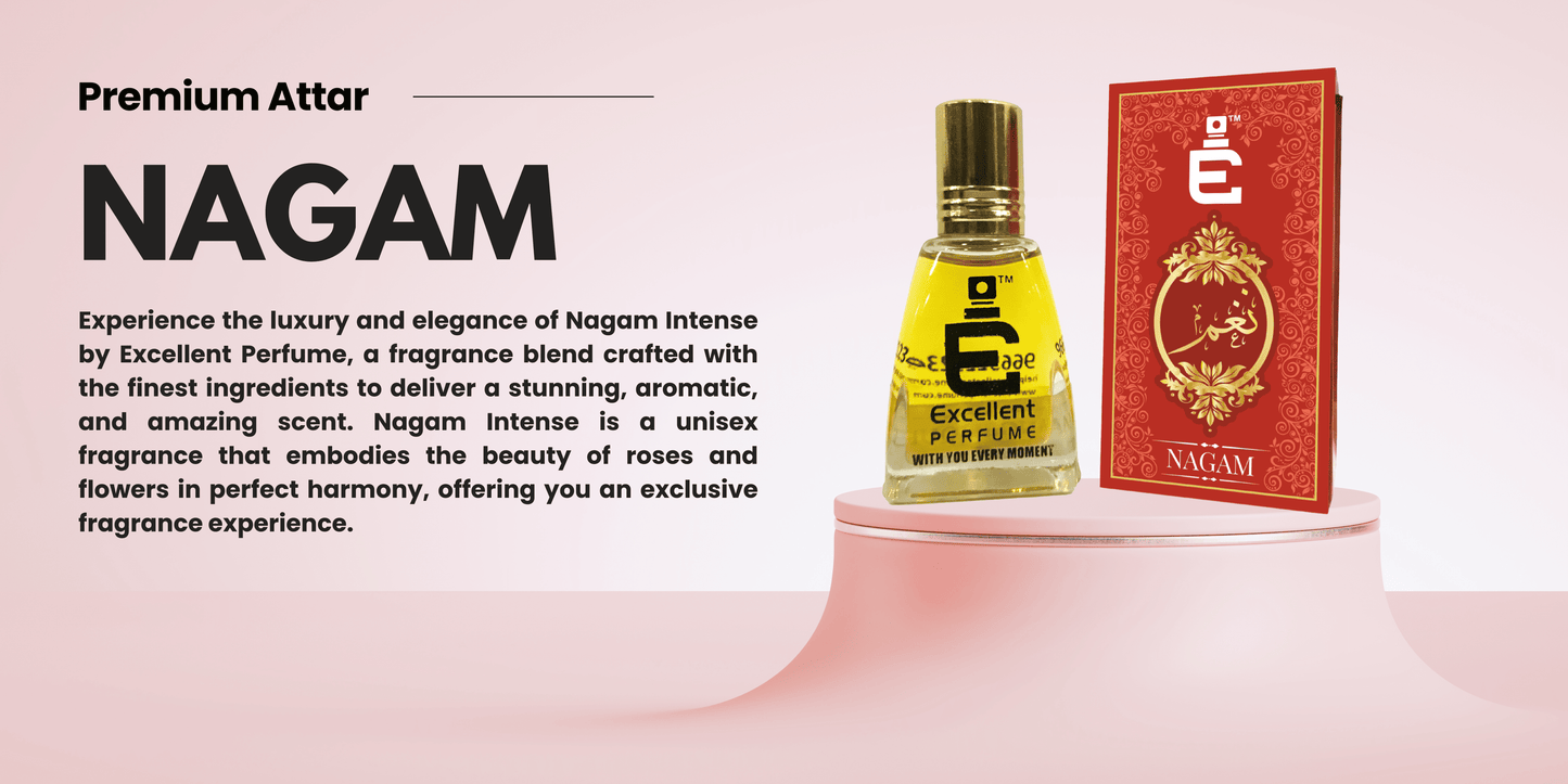 Excellent Perfume Nagam Intense for Unisex - Luxury Fragrance Blend of Roses and Flowers