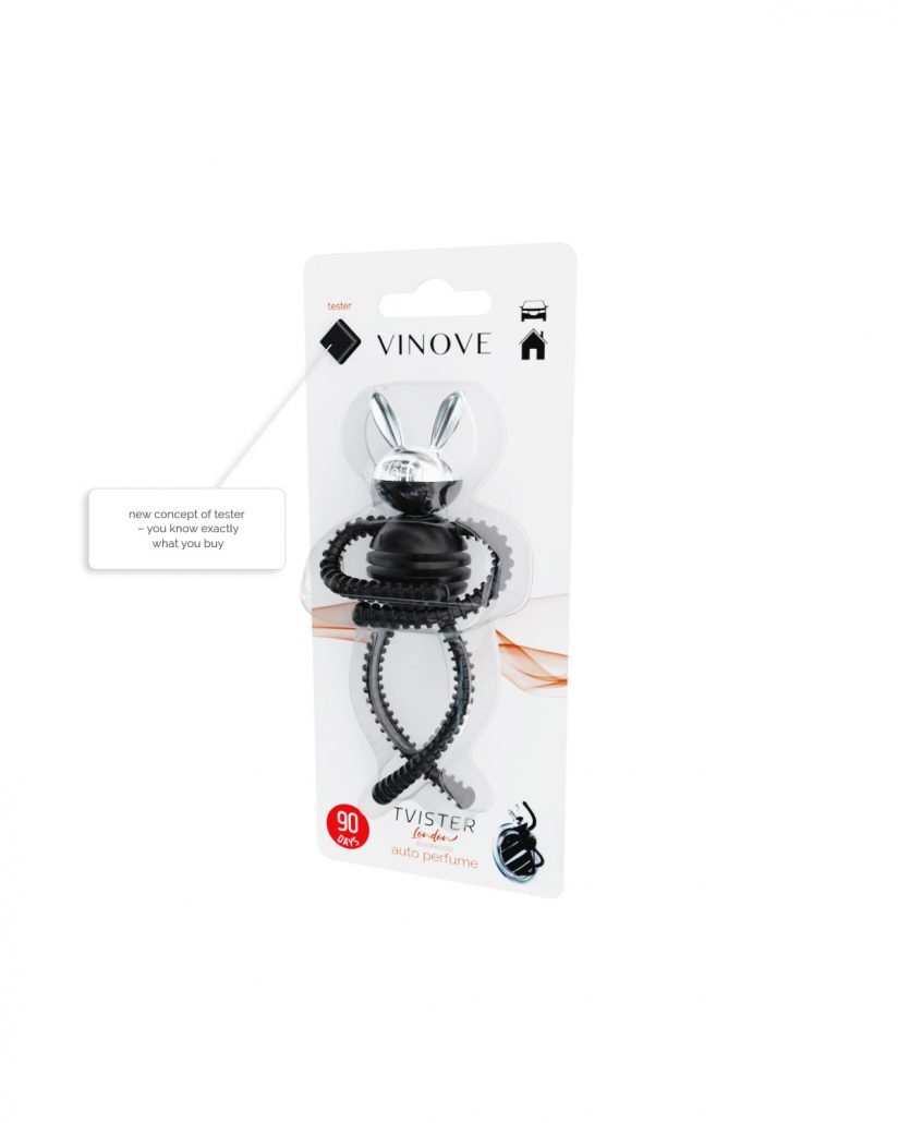 VINOVE V15-15-TVISTER-LONDON Natural Car Air Freshener, Non-Stop Car Fragrance, Luxury Car Perfume - Ideal Formula as Auto Air Freshener Keeps Car Interior Refreshing