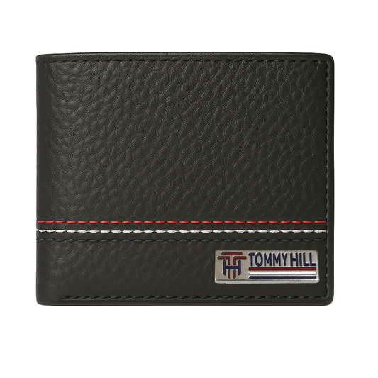 Tommy Hill Premium Bifold Men's Wallet – 100% Genuine Leather Wallet with Smart Organization, RFID Protection, premium wallets with Slim & Stylish Design, Perfect Gift for Men - Black