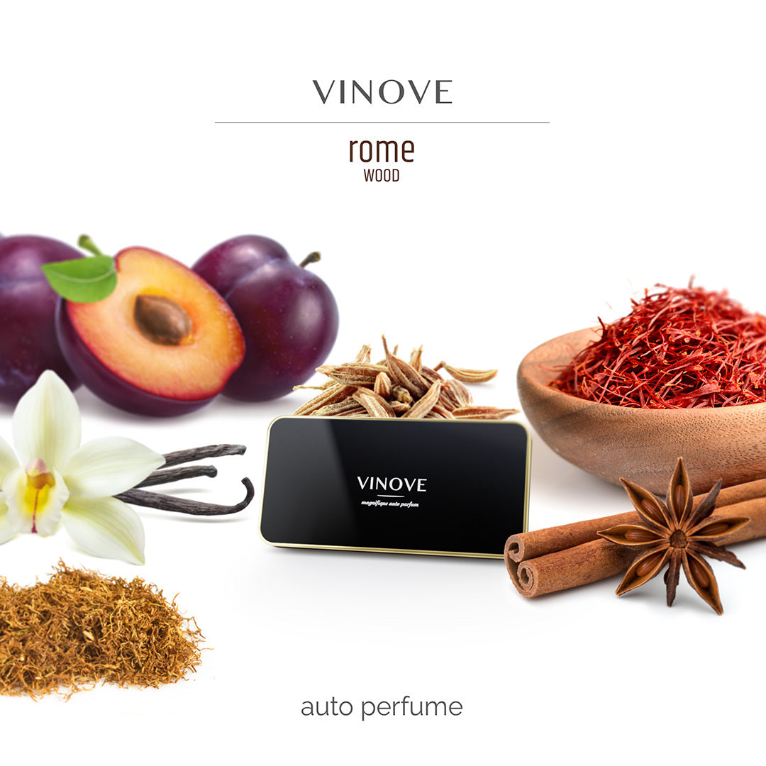 Experience Pure Luxury: VINOVE V02-10-ROME-WOOD Natural Car Air